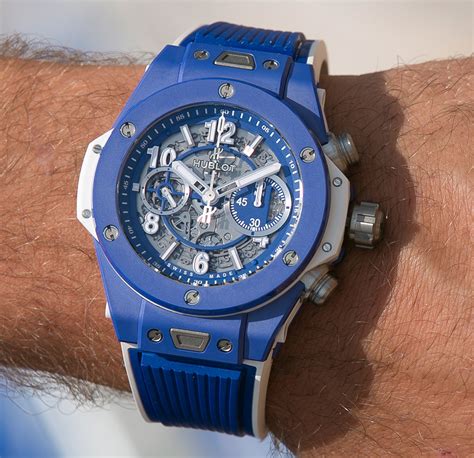 hublot watch blue red dtripe|hublot watch blue strap.